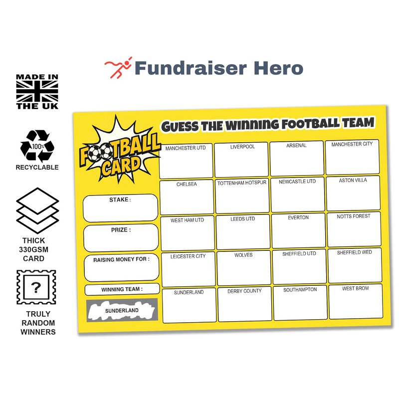 Pack of 10 Football Team Scratch Cards - Large A5