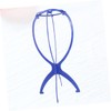 Healeved 1pc Blue Folding Wig Stand Holder Stable Display Hanger