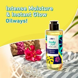 Aceite corporal Hawaiian Rumba con aceite de aguacate, aceite de coco, aceite de semilla de zanahoria, aceite humectante 100% puro, brillo instantáneo, aceite de baño desintoxicante y nutritivo,