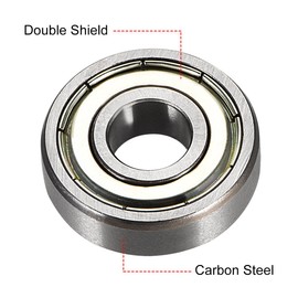 sourcing map 2pcs 609ZZ Ball Bearing Double Shield 9mm x 24mm x 7mm Carbon Steel Z1
