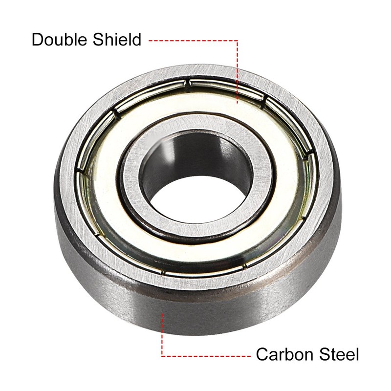 sourcing map 2pcs 609ZZ Ball Bearing Double Shield 9mm x