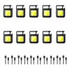 10 Piezas Linterna Lampara Recargable Led De Lampara Llavero Blanco
