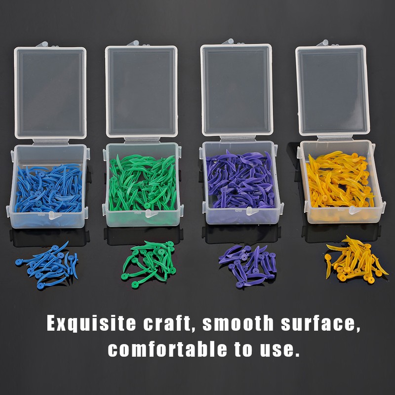 400pcs Disposable Dental Plastic Wedge with Hole All 4 Sizes