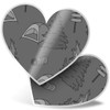 2 x Heart Vinyl Stickers 7.5 cm - Woodland Camping