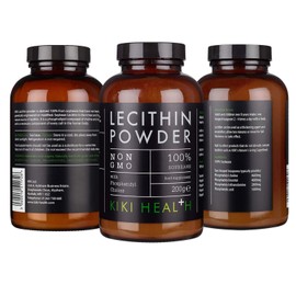 KIKI Health Non-Gmo Lecithin Powder Food Supplement | Embrace Culinary Excellence & Nutritional Support | Elevate Your Recipes with Versatile Soy-Based Emulsifier | Thickener Perfect for Vegan - 200g