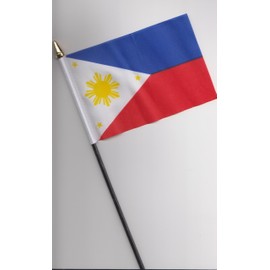 Phillipines Hand Flag 25cm