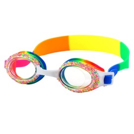 RARITYUS Bling Rhinestone Swimming Goggles for Kids Boys Girls No Leakage Anti-Fog UV Protection Swim Goggles Glasses