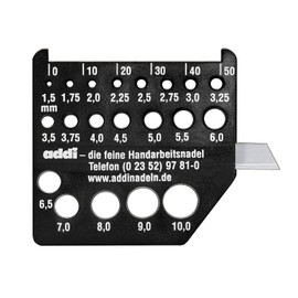 Addi Needle Gauge, Kunststoff, Black, 4x4