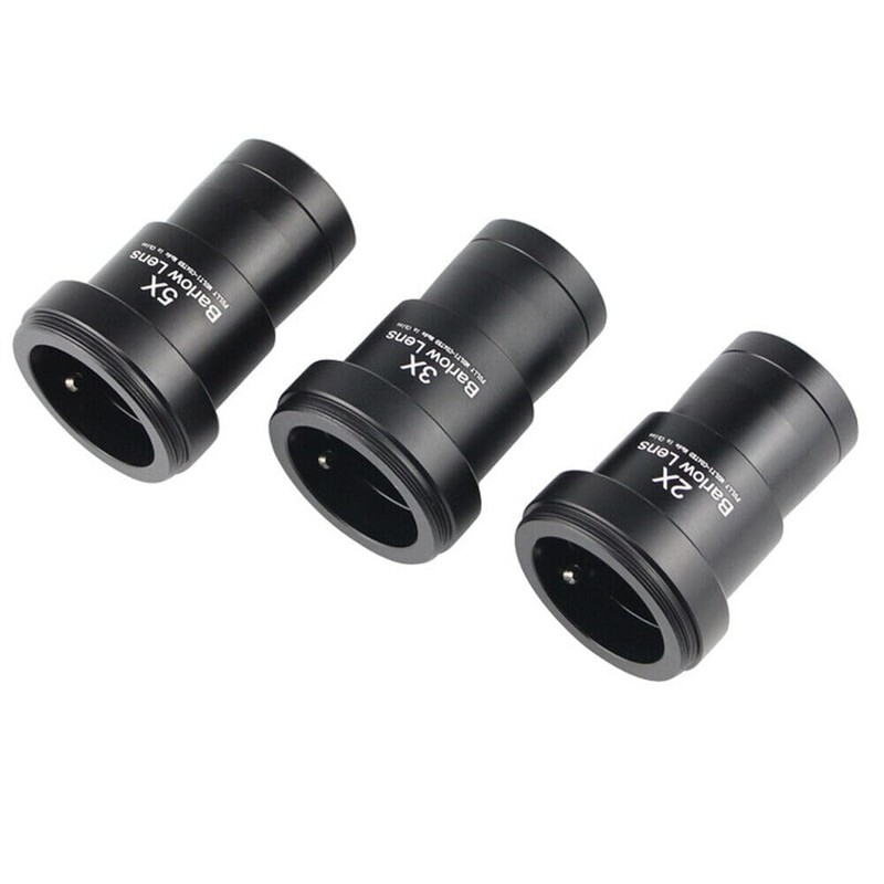3 Pieces 1.25 inch Astronomical Telescope Barlow Lens 2X 3X