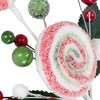 Pack of 2 Christmas Candy Picks Frosted Lollipop Candy Stems