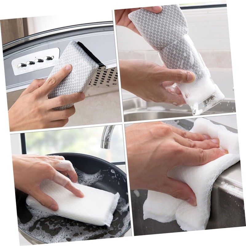 Outanaya 10Pcs Multi-Purpose Sponge Cleaning Brush Dish Cleaning Sponge Set