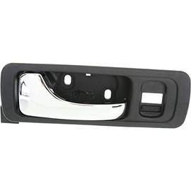 Replacement Interior Door Handle Mechanics Choice for 96-2004 Acura RL Front LH Black bezel with chrome lever