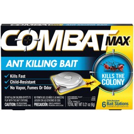 Combat Max Ant Killing Bait Stations, Indoor and Outdoor Use, 6 Count