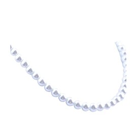 1920s Imitation Pearl Necklace Baroque Strands Short Dainty Choker Colorful Round Pearl Choker for Women Jewelry Gifts-white