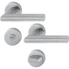 Hoppe Amsterdam Bathroom / WC Door Handle Set with Lock E1400Z/42KV/42KVS Stainless Steel