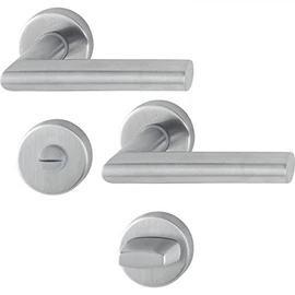 Hoppe Amsterdam Bathroom / WC Door Handle Set with Lock E1400Z/42KV/42KVS Stainless Steel