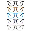 SIGVAN 5 Pack Blue Light Blocking Reading Glasses Fashion Square