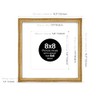 8x8 Gold Ornate Photo Frame With White Mat For 6x6