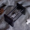 Hourglass Timer with Black Sand, 15 Minute Wooden Frame Sand