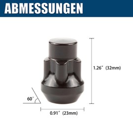 Rim Lock M12 x 1.5 Taper Collar 60° I Spanner Size 19/21 with Key I Rim Lock Nuts Compatible with Ford, Chrysler, Toyota, Hyundai, KIA, Honda, Mazda