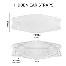 Luesay kn95 Face Masks 50 Pack, Breathable Comfortable and Disposable KN95 Mask, White