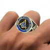 VPKJewelry Mason Gold Ring Mens Free and Accepted Masons Blue