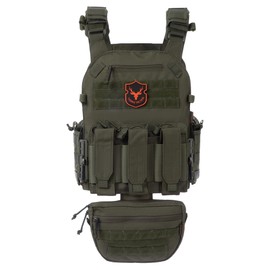 Tuxapo Tactical Molle Vest for Big Men with Quick Release Front Pouch Set Heavy-Duty Detachable and Reassembleable