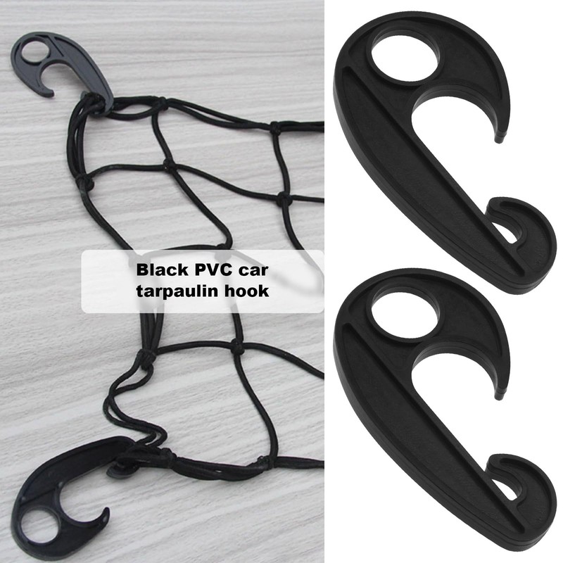 Be In Your Mind 10PCS Black Plastic Hook PVC Car