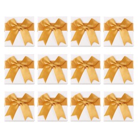 Boutigem 12pcs Square Cardboard Jewelry Gift Boxes with Cotton Filled 7x7x3.5cm for Necklaces Bracelets Earrings Jewelry Packaging