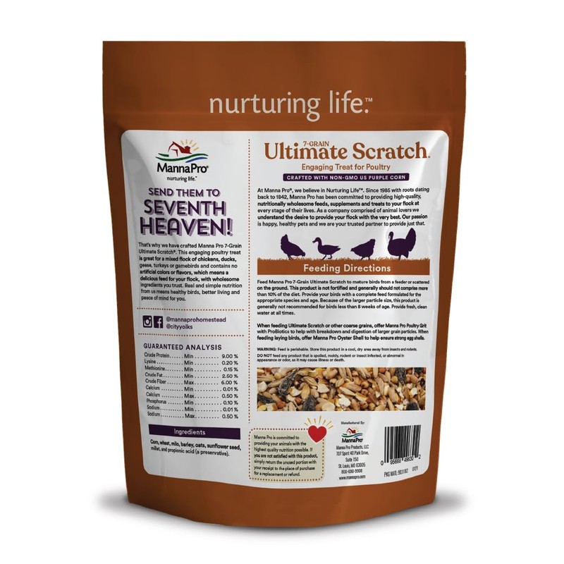 Manna Pro 7-Grain Ultimate Chicken Scratch – Non-GMO Scratch Grain