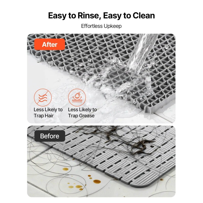 Commercial Grade 3 X 16.4 ft PVC Non-Slip Drainage Mat