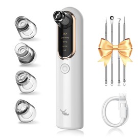 Yccu Pore Suction Device, Pore Cleansing, Vacuum Suction Beauty Device, Tweezers, Four Modes, Four Suction Heads, Pore Clean, Pore Dirt Suction, Blackheads, Blackhead Removal, Pore Care, Nose, Beauty