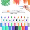 GOLDGE 24 Colours Acrylic Pens for Stones, Waterproof Textile Pens,