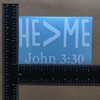 He is Greater Than Me Decal 4 Pack: Text, Cross,