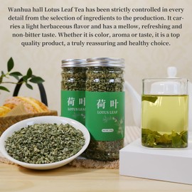 Wanhua Hall Lotus Leaves Tea Dried Lotus Leaf He Ye Loose Leaves Lotus Tea 9.88oz/280g 荷叶 荷叶茶
