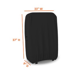 Covers & All Outdoor Zero Gravity Chair Covers, 18 Oz, 100% UV & Weather-Resistant PVC Coated Fabric with Tie-Downs for Snug Fit. (33"W x 37"H x 9"D, Black)