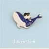 Cute Animal Enamel Brooch Pin Tells a Story of Whale