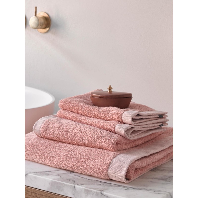 ESSENZA Connect Organic Lines Hand Towel Plain Terry Towel Rose