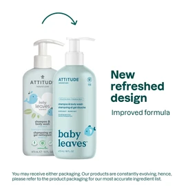 ATTITUDE Baby 2-in-1 Shampoo and Body Wash, EWG Verified, Dermatologically Tested, Vegan, Good Night, 473 mL