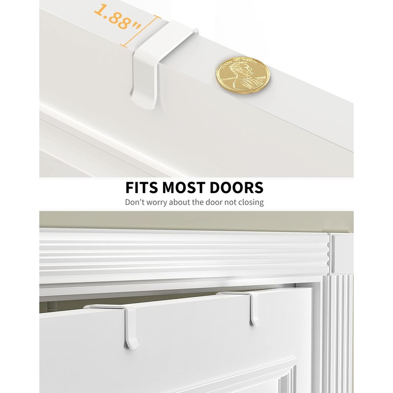 Moforoco White Narrow 9-Tier Over The Door Pantry Organizer, Pantry