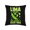 Lima Bean Funny Planting Vegetable Seeds Throw Pillow