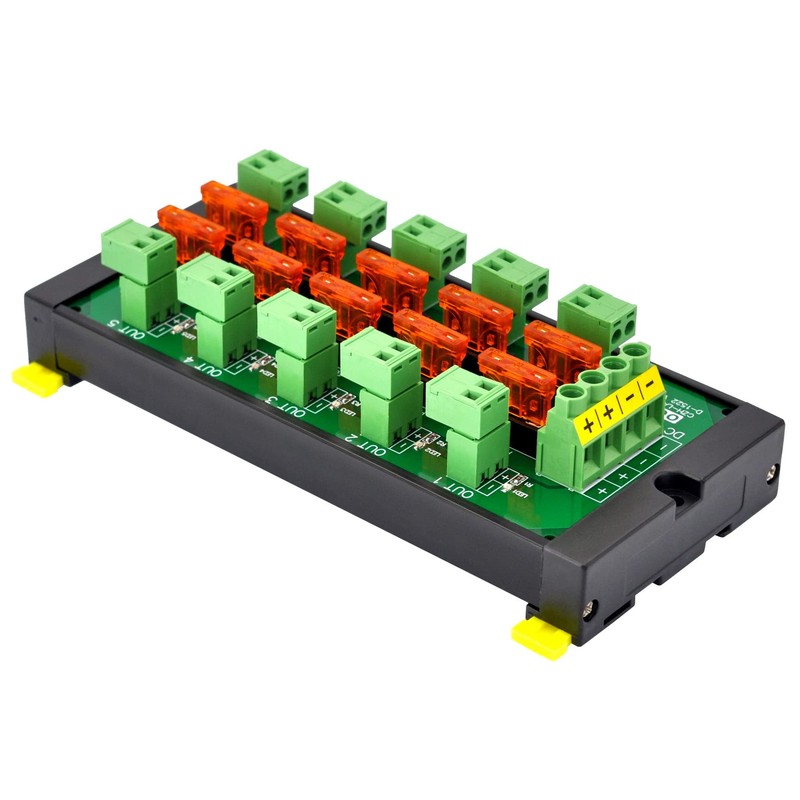 Screw Mount Fused DC 5-32V 10 Position Pluggable Terminal Block