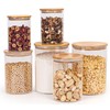 Wnaraa Glass Storage Containers with Lids, Glass Jars with Bamboo