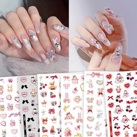 [Overseas] Nail Art Stickers, Character Nail Stickers, Nail Materials, Nail Stickers, Hot Cosplay, Lolita, Lolita, Cute Girl, Free Size/234 5 50ea