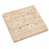Artisanal Abode Travertine Display Tile, Single 3.94 Inch Square Stone