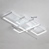 Cbhfmljd Dimmable Ceiling Light,3-Layer Square Modern Hallway Balcony Acrylic Chandelier
