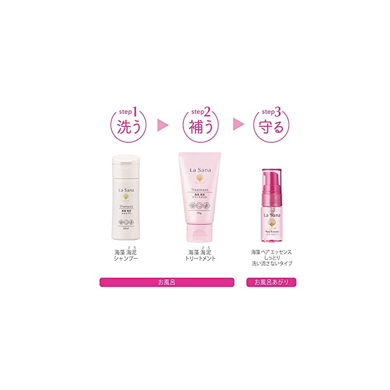 La Sana Damage Hair Care Mini Bottle Set Approximately 5-Day