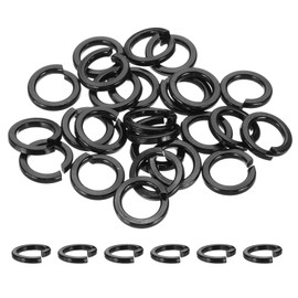 MECCANIXITY M10 Spring Lock Washer, 304 Stainless Steel Split Lock Washers for Screws Bolts Cars Construction Machinery Black Pack of 25