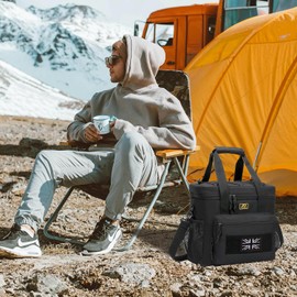 Lunch Box for Men, Tactical Lunch Bag MOLLE Webbing Leakproof Insulated Large Lunch Cooler Women Adult Meal with Adjustable Lunch Pail for Work Finishing Picnic Office