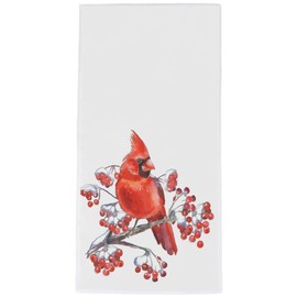 Vhcawsu Winter Christmas Bird Hand Towel Xmas Theme Towels Soft Bathroom Hair Drying Towels Highly Absorbent Bath Towel for Spa Gym Sport 16" X 30"